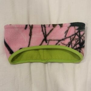 Pink and Green Fleece Headband